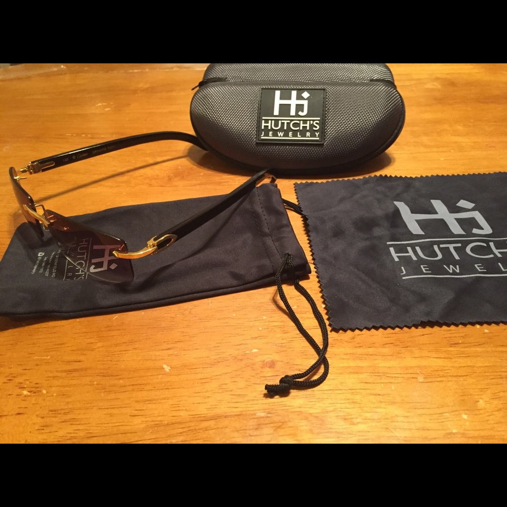 authentic black buffalo horn cartier sunglasses